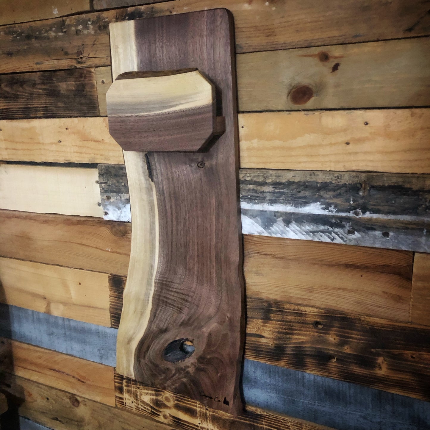 Walnut Live Edge Turkey Fan Plaque