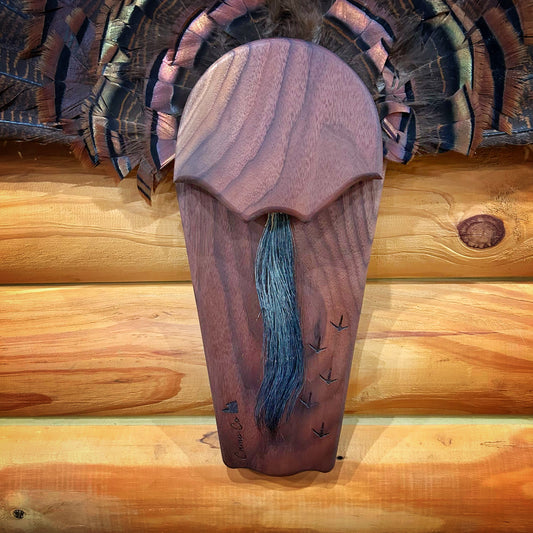 Custom walnut turkey fan plaque